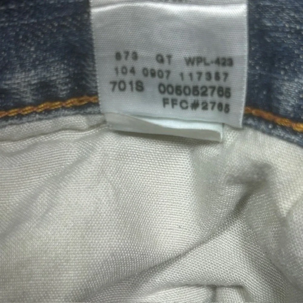 Levis 505 Jeans Mens 33x32 Blue Regular Fit Denim Distressed Paint‎ Stains